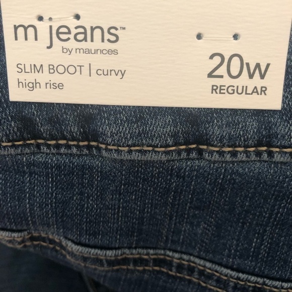 Maurices High Rise Curvy Slim Boot Jean 20W Casual Stretch 42X31 NEW! - Picture 7 of 8